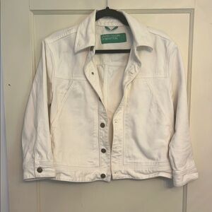 United Colors of Benetton White Women's Denim Jacket
